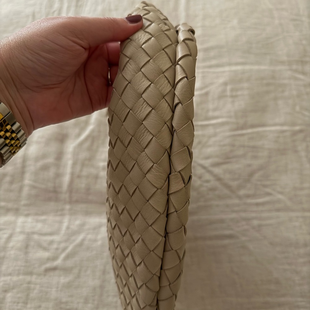 Beige Woven Hobo Bag - Picture 3 of 8